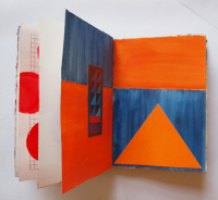 Wendy Kelly Thirty one Works on Paper. Mixed media in hand bound book 17.2 x 12.2 x 2.2 cm