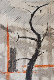 Wendy Kelly Sentinel 2020 Ink and collage on paper 120 x 79.5 cm