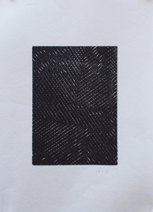 Wendy Kelly Untitled 5 Linocut Image size 19.5 x 14.5 cm
