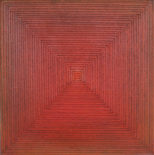 From the Centre 5 34.2 x 34.2 cm mixed technique on canvas