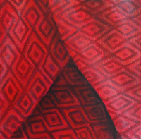 Wendy Kelly Fold 2 2023 Oil on canvas on board 31 x 31 cm
