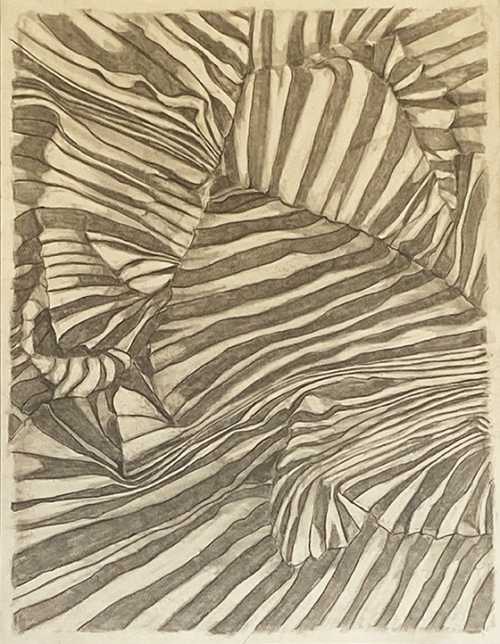 Wendy Kelly Drop 2025. Pencil on paper 65 x 50 cm