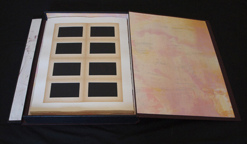 Wendy Kelly. Concealed Narrative 2014. Hand made case containing 26 collages. Case size 72.8 x 58 x 8.5 cm