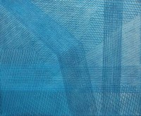 Wendy Kelly Traverse 2016 Oil acrylic and thread on canvas 61 x 51 cm